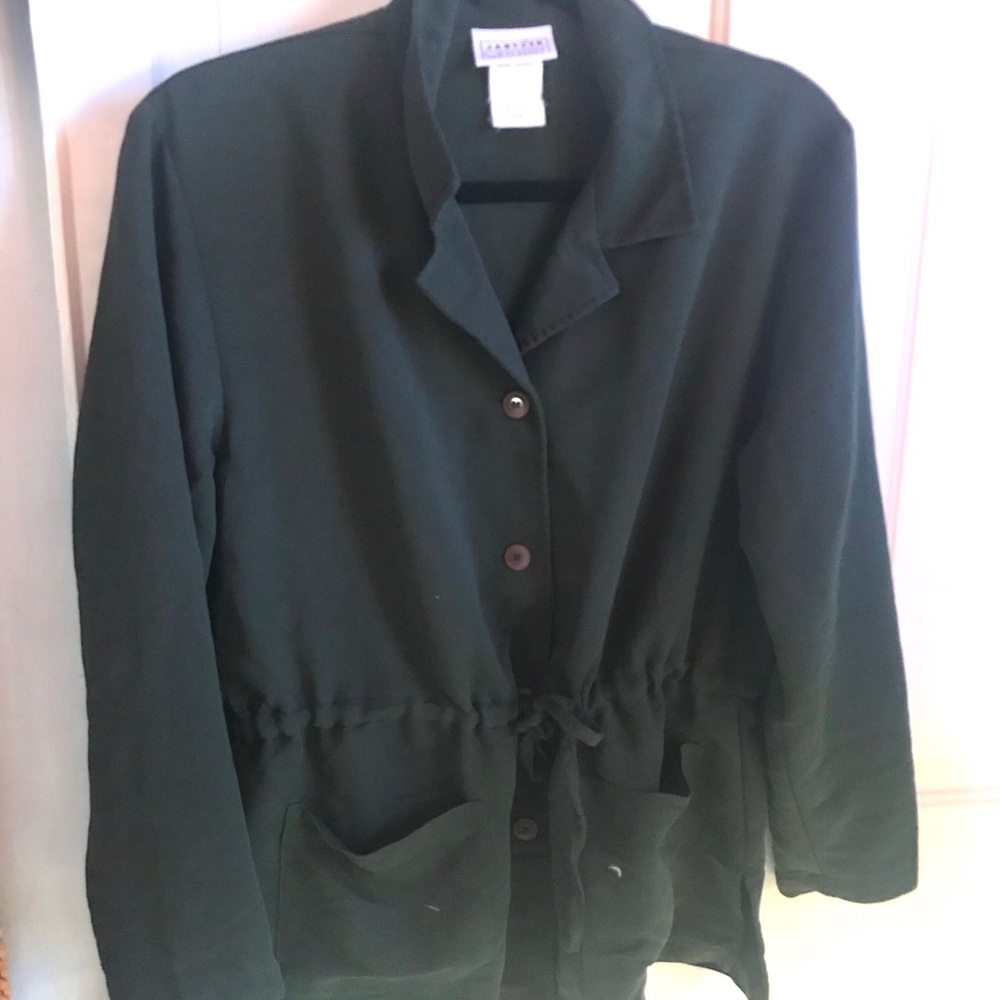 Jantzen Classics Green Tie-Front Blazer Jacket M